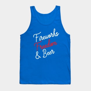 Fireworks, Freedom & Beer Tank Top